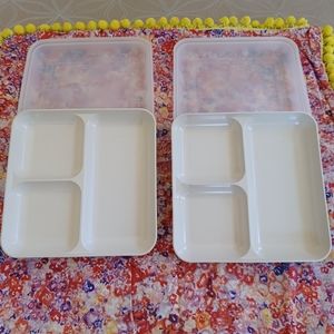 Vintage Tupperware Cafeteria Trays